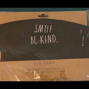 Rae Dunn Be Kind Smile Set of 2 Face Masks